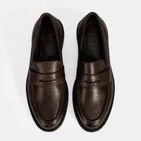 Erkek Kahve Deri Loafer