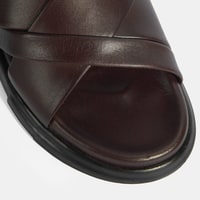 Erkek Kahve Deri Terlik