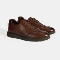 Erkek Kahve DesaComfort Bağcıklı Deri Günlük Ayakkabı