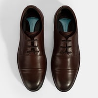 Erkek Kahve DesaComfort Bağcıklı Deri Ayakkabı