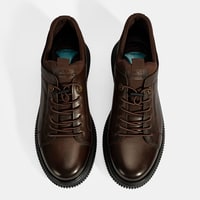 Erkek Kahve DesaComfort Bağcıklı Deri Günlük Ayakkabı