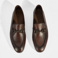 Erkek Kahve Slip-On Deri Loafer