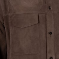 Erkek Kahve Süet Gömlek