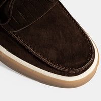 Erkek Kahve Süet Püsküllü Loafer