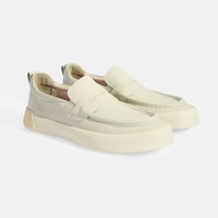 Erkek Krem Slip-On Deri Loafer