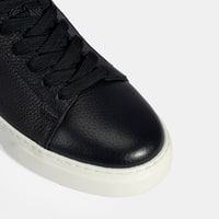 Erkek Lacivert Bağcıklı Deri Günlük Ayakkabı