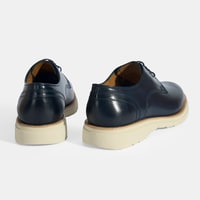 Erkek Lacivert Bağcıklı Deri Günlük Ayakkabı