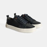 Erkek Lacivert Bağcıklı Deri Günlük Ayakkabı