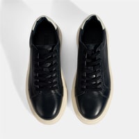 Erkek Lacivert Bağcıklı Deri Günlük Ayakkabı