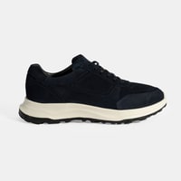 Erkek Lacivert Bağcıklı Süet Spor Ayakkabı