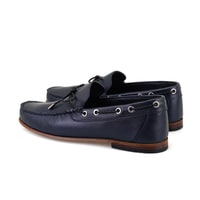 Erkek Lacivert Deri Loafer