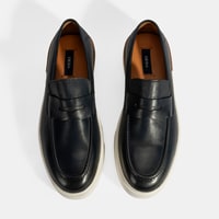 Erkek Lacivert Deri Loafer