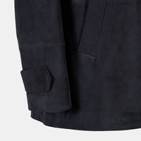 Erkek Lacivert Gömlek Yaka Süet Ceket