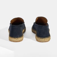 Erkek Lacivert Slip-On Süet Espadril 