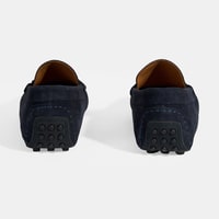 Erkek Lacivert Slip-On Süet Loafer