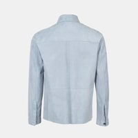 Erkek Mavi Süet Gömlek