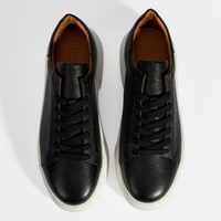 Erkek Siyah Bağcıklı Deri Günlük Ayakkabı