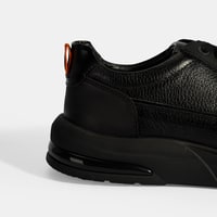 Erkek Siyah Bağcıklı Deri Günlük Ayakkabı