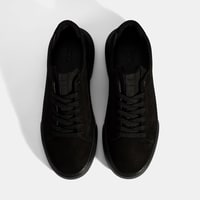 Erkek Siyah Bağcıklı Deri Günlük Ayakkabı