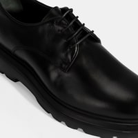 Erkek Siyah Bağcıklı Deri Klasik Ayakkabı