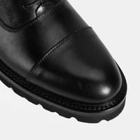 Erkek Siyah Bağcıklı Deri Klasik Ayakkabı
