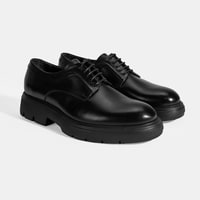 Erkek Siyah Bağcıklı Deri Klasik Ayakkabı