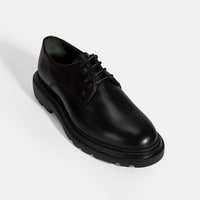 Erkek Siyah Bağcıklı Deri Klasik Ayakkabı