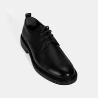 Erkek Siyah Bağcıklı Günlük Deri Ayakkabı