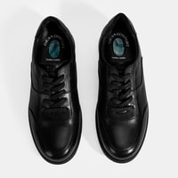 Erkek Siyah Bağcıklı Günlük Deri Ayakkabı