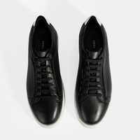 Erkek Siyah Bağcıklı Günlük Deri Ayakkabı