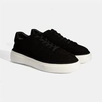 Erkek Siyah Bağcıklı Günlük Nubuk Deri Ayakkabı