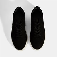 Erkek Siyah Bağcıklı Günlük Nubuk Deri Ayakkabı