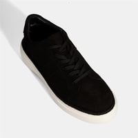 Erkek Siyah Bağcıklı Günlük Nubuk Deri Ayakkabı