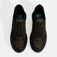 Erkek Siyah Bağcıklı Nubuk Deri Günlük Ayakkabı