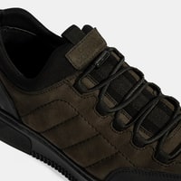 Erkek Siyah Bağcıklı Nubuk Deri Günlük Ayakkabı