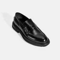 Erkek Siyah Deri Loafer