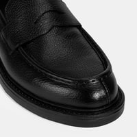 Erkek Siyah Deri Loafer