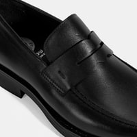 Erkek Siyah Deri Loafer