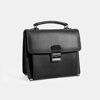 Erkek Siyah Deri Postacı Çantası