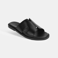 Erkek Siyah Deri Terlik