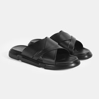 Erkek Siyah Deri Terlik