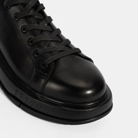 Erkek Siyah DesaComfort Bağcıklı Deri Günlük Ayakkabı