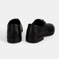 Erkek Siyah DesaComfort Bağcıklı Deri Ayakkabı