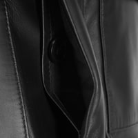 Erkek Siyah Gömlek Yaka Deri Ceket