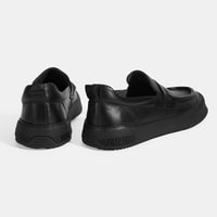 Erkek Siyah Slip-On Deri Loafer