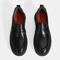 Erkek Siyah Slip-On Deri Loafer