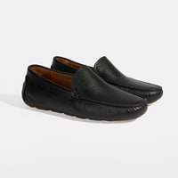 Erkek Siyah Slip-On Deri Loafer