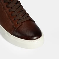 Erkek Taba Bağcıklı Deri Günlük Ayakkabı