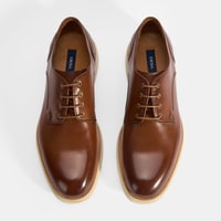 Erkek Taba Bağcıklı Deri Günlük Ayakkabı