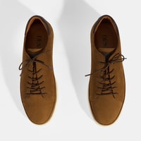 Erkek Taba Deri Bağcıklı Günlük Ayakkabı